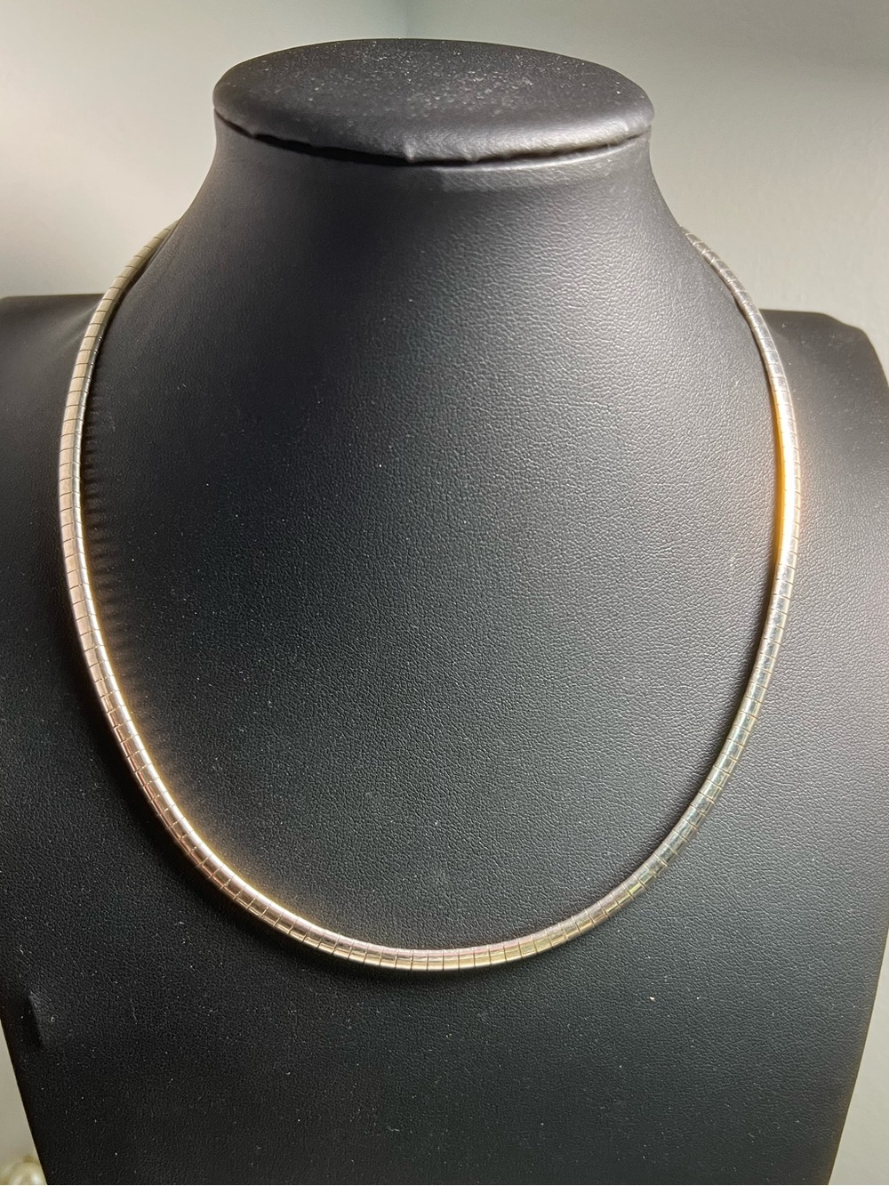Vintage Italy Omega Sterling Silver Necklace 18” B27